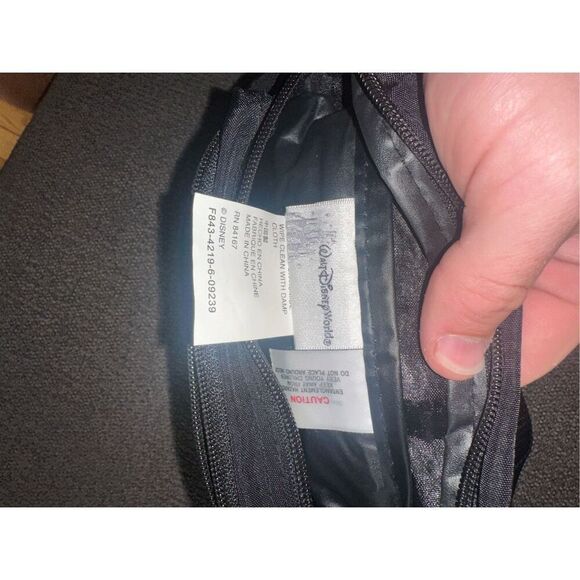 Vintage Walt Disney World Character Spell Out Fanny Pack Bag Black Unisex Adults - Picture 4 of 5